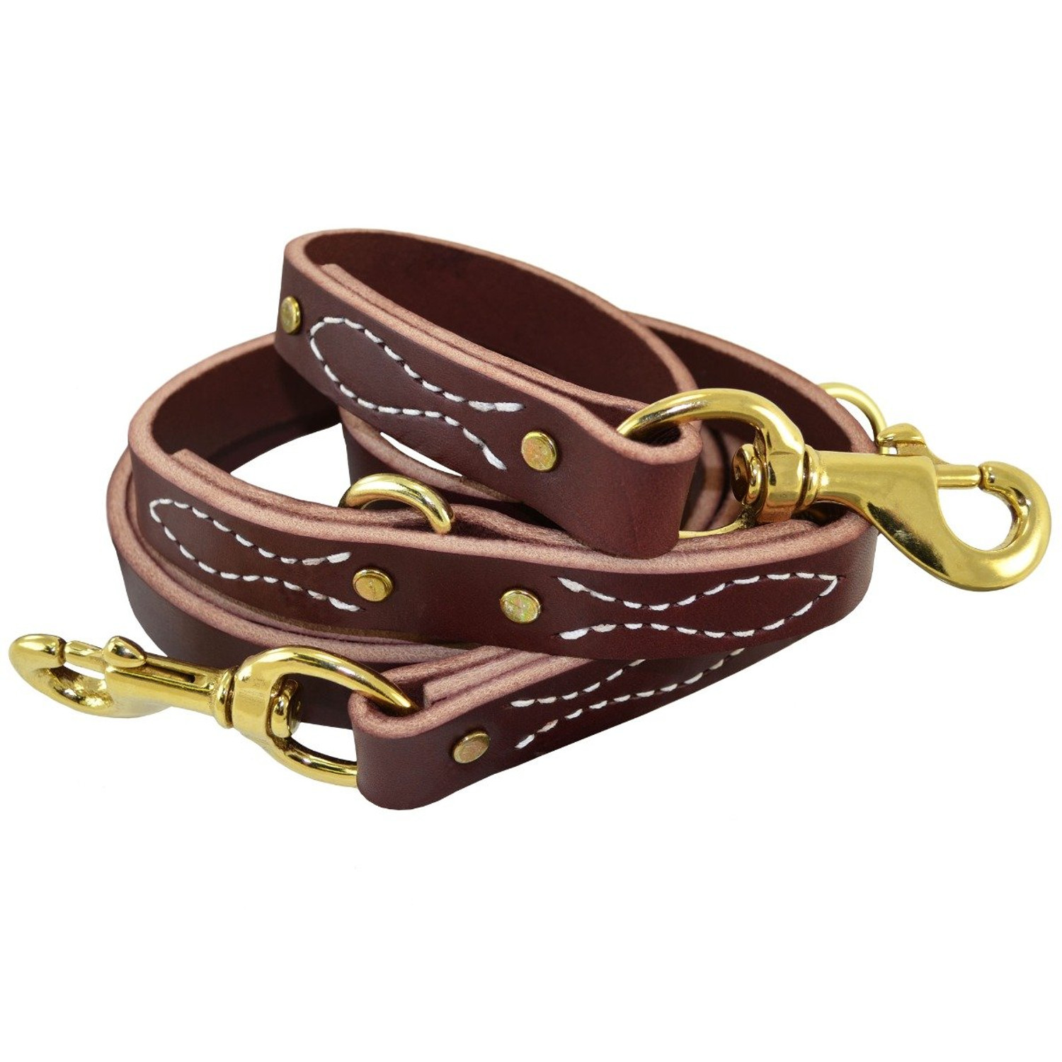 Soft Thin Leather Dog Leash - 1/2