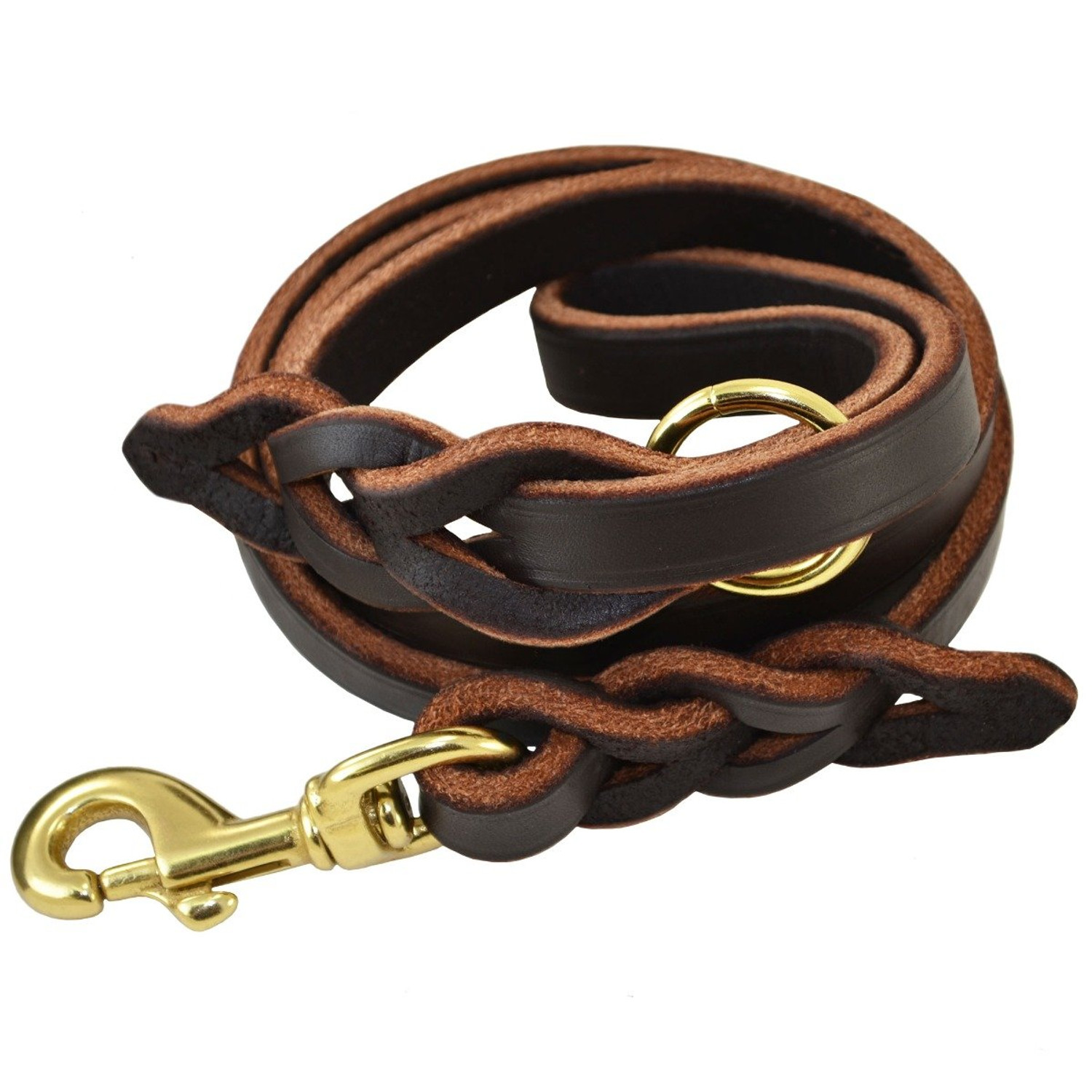 2Pcs Luxury Leather Pets Dog Collar & Lead Belt Strap Leash