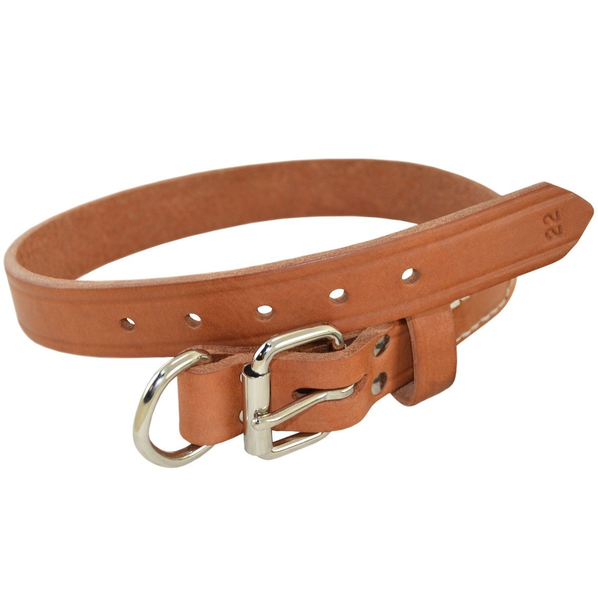 Rolled Leather Buckle Dog Collar - J&J Dog Supplies