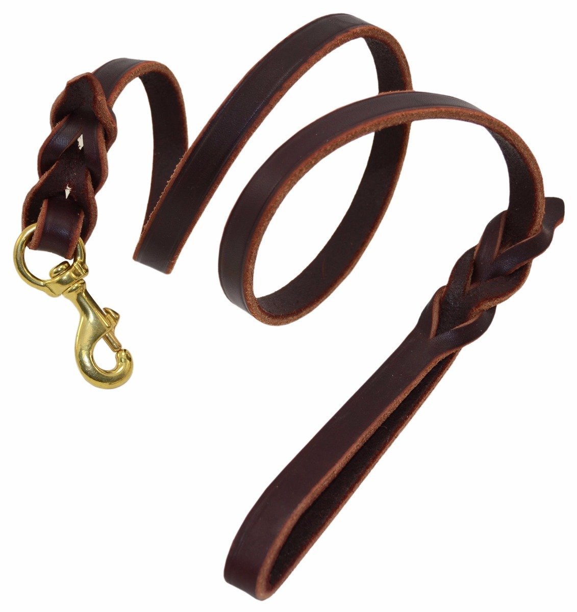 Braided Leather Leash High Quality Dog Leash J&J Dog Supplies