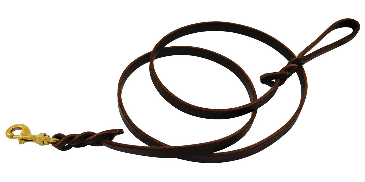 Braided Leather Leash High Quality Dog Leash J&J Dog Supplies