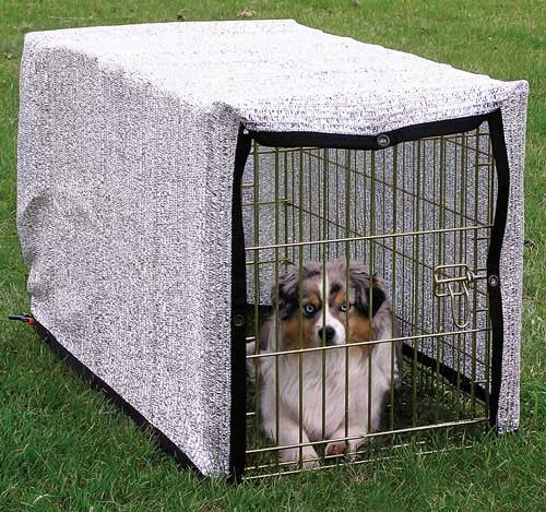 Silver Shade Mesh Pen Cover Cools Dog Pen J&J Supplies