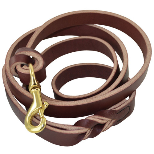 Knotted Heavy Leather Leash