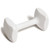 J&J White Molded Plastic Dumbbells