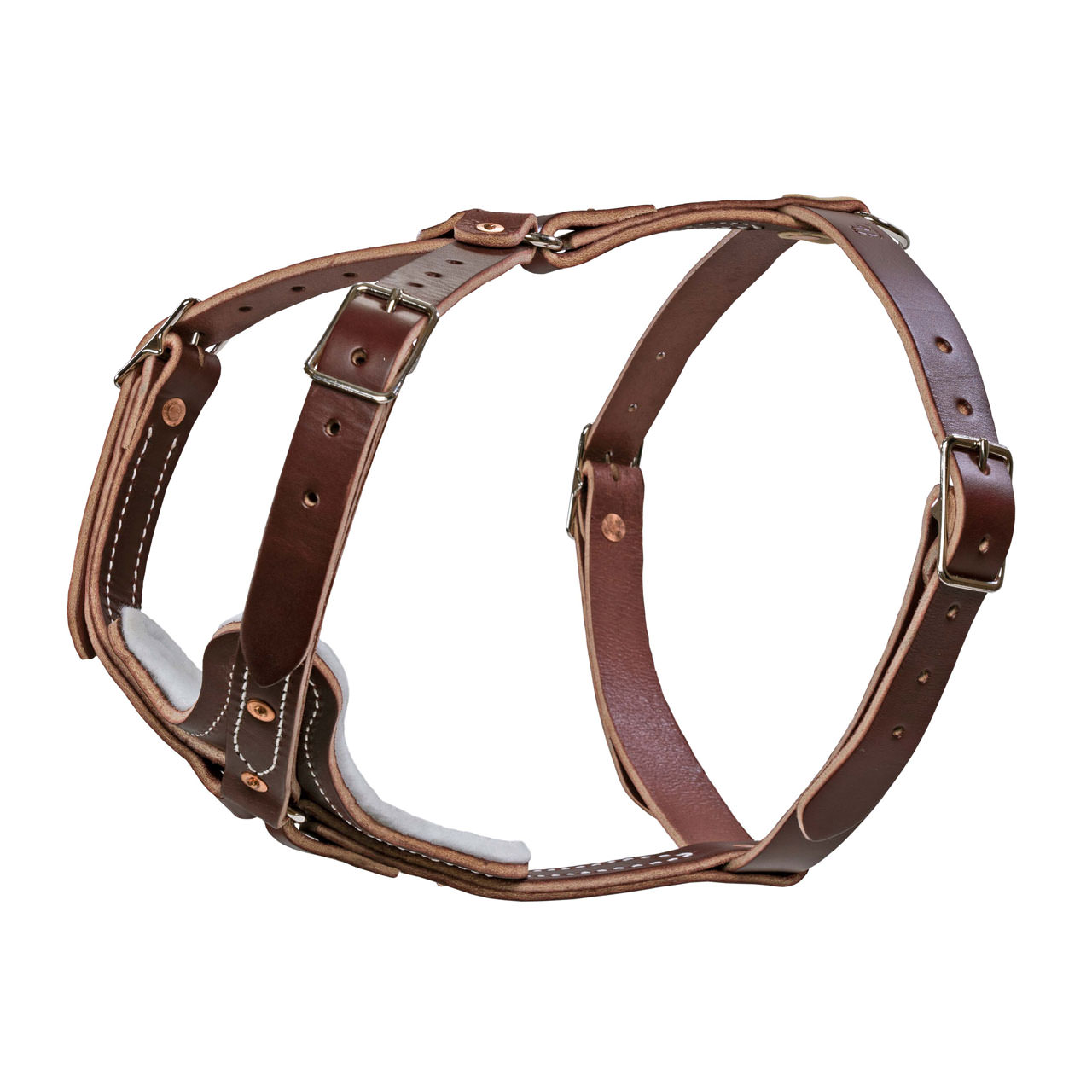 Leather Lite Tracking Harness - Burgundy - Small