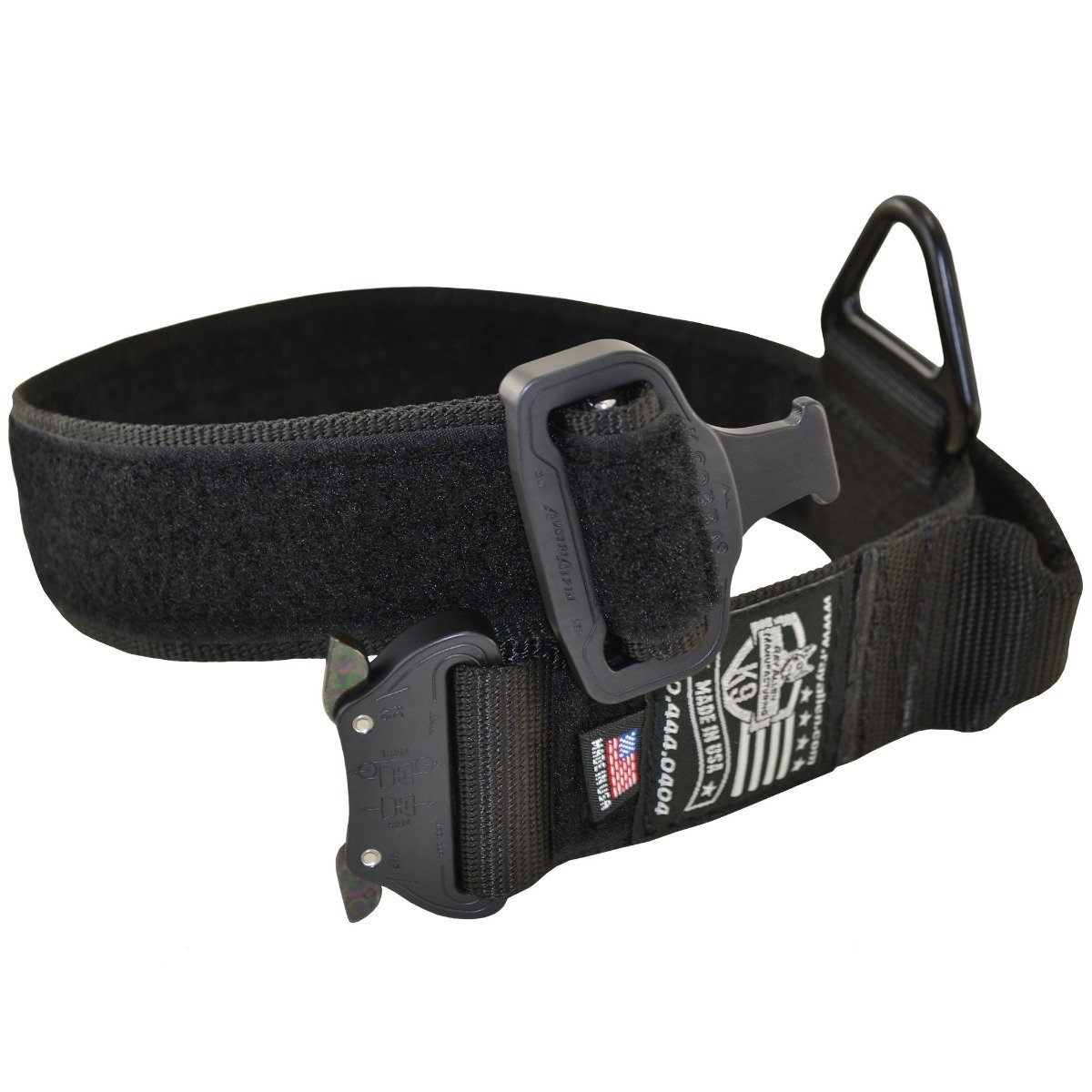 Cobra Buckle Dog Collar | Heavy-Duty Handle | Service Dog ID