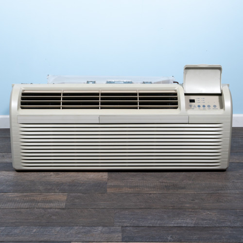 9K BTU Reworked Standard GE Zoneline PTAC Unit with Resistive Electric Heat Only - 265/277V, 20 Amp, Digital Adjustments, NEMA 7-20