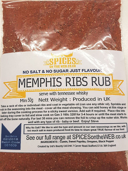 memphis Rib Rub Packaging Image by Spices on the Web