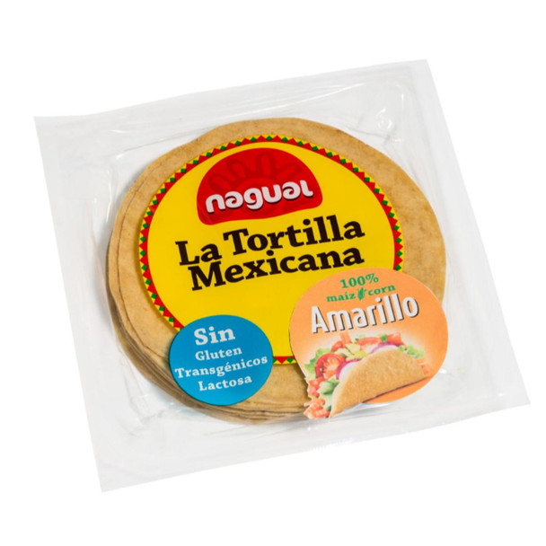 Nagual 15cm Yellow Corn Tortillas x 8 Image by SPICESontheWEB