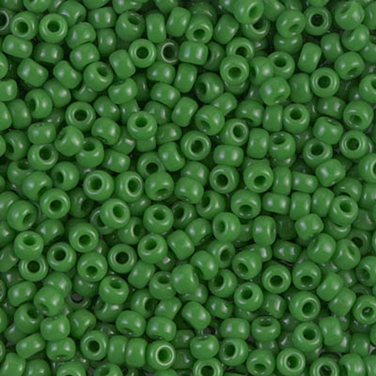 Japanese Miyuki Opaque Green Glass Seed Beads