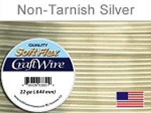 10 yds 22 ga non tarnish silver Soft Flex craft wire 10 yds 22 ga non tarnish silver Soft Flex craft wire