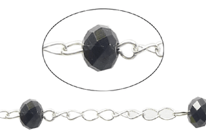 10mm Chinese Crystal rondelles Beaded Chain By The Foot 10mm Chinese Crystal rondelles Beaded Chain By The Foot