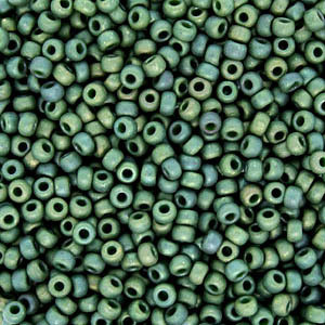11/0 Japanese Matte Metallic Green AB Glass Seed beads 11/0 Japanese Matte Metallic Green AB Glass Seed beads