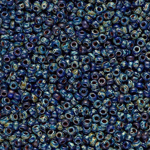 11/0 Japanese Opaque Miyuki Picasso Cobalt blue Glass Seed Beads 11/0 Japanese Opaque Miyuki Picasso Cobalt blue Glass Seed Beads