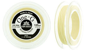 125 Yards Spool Toho One-G Thread Cream 125 Yards Spool Toho One-G Thread Cream