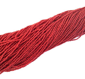 15/0 Czech Opaque Red Glass Seed Beads Full Hanks 15/0 Czech Opaque Red Glass Seed Beads Full Hanks