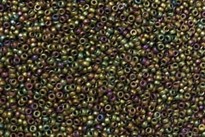 15/0 Japanese Round Miyuki Matte Met Khaki Purple Seed Beads 15/0 Japanese Round Miyuki Matte Met Khaki Purple Seed Beads