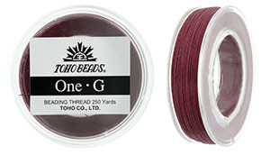 250 Yards Spool Toho One-G Thread Burgundy 250 Yards Spool Toho One-G Thread Burgundy