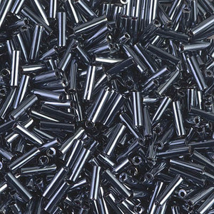 3mm Bugle Japanese Gunmetal Glass Beads 15Gram 3mm Bugle Japanese Gunmetal Glass Beads 15Gram
