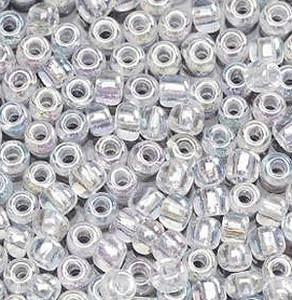 6/0 Japanese Crystal AB Glass Beads 28 Gram Bag 6/0 Japanese Crystal AB Glass Beads 28 Gram Bag