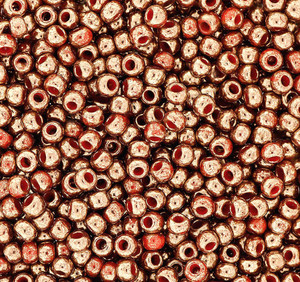 6/0 Japanese Dazzle Marble Orange Glass Seed beads-28Gram 6/0 Japanese Dazzle Marble Orange Glass Seed beads-28Gram