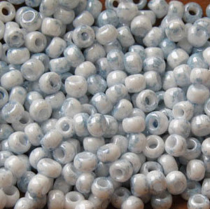 8/0 Japanese Marble Opaque Blue White Glass Seed beads 8/0 Japanese Marble Opaque Blue White Glass Seed beads
