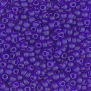 8/0 Japanese Matte Trans Cobalt Blue Glass Seed Beads 8/0 Japanese Matte Trans Cobalt Blue Glass Seed Beads