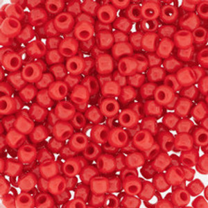 8/0 Opaque Bright Red Round Japanese Seed Beads 8/0 Opaque Bright Red Round Japanese Seed Beads