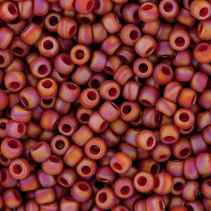 8/0 Opaque Orange AB Semi-Glazed Round Japanese 8/0 Opaque Orange AB Semi-Glazed Round Japanese