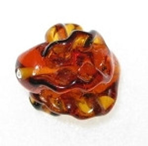 Authentic Amber Czech handmade Lamp Walnut glass bead Authentic Amber Czech handmade Lamp Walnut glass bead