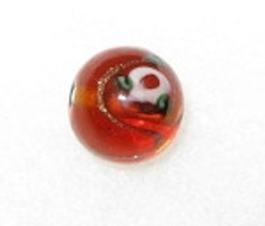 Bohemian glass Czech round Amber bead Bohemian glass Czech round Amber bead