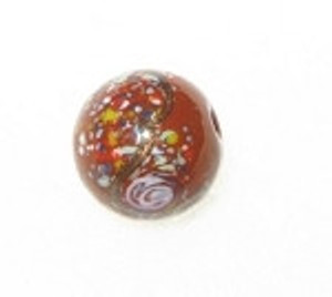 Czech handmade floral glass 14mm bead Czech handmade floral glass 14mm bead