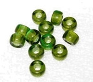 Czech Olivine large hole Roller disk glass beads 9mm Czech Olivine large hole Roller disk glass beads 9mm