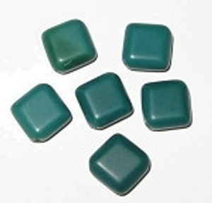 Czech opaque kelly green squaredelle glass beads Czech opaque kelly green squaredelle glass beads