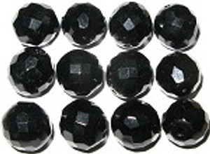 Czech round Preciosa fire polished jet beads 12mm Czech round Preciosa fire polished jet beads 12mm