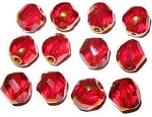Czech Siam round Fire polished beads 10mm faceted Czech Siam round Fire polished beads 10mm faceted