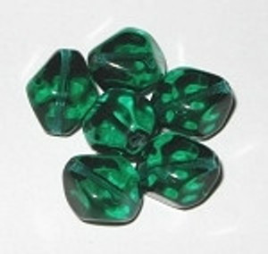 Czech translucent bicone green glass beads Czech translucent bicone green glass beads