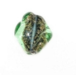 Emerald Bohemian glass flower bead Emerald Bohemian glass flower bead