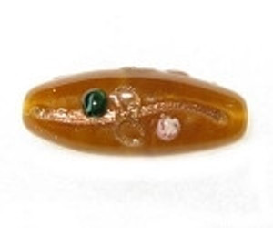 Fine handmade Czech Amber Bohemian glass bead Fine handmade Czech Amber Bohemian glass bead