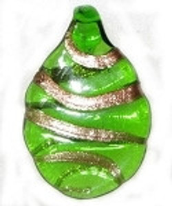 Gold handmade glass aventurine emerald pendant Gold handmade glass aventurine emerald pendant