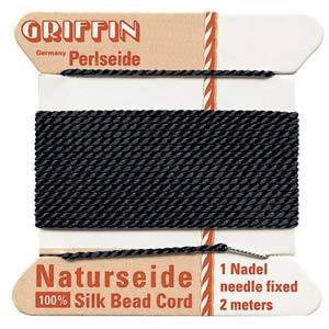 Griffin silk bead cord Black 3 Griffin silk bead cord Black 3