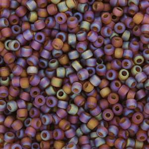 Japanese dark Topaz AB Glass Seed beads 28 Gram Japanese dark Topaz AB Glass Seed beads 28 Gram