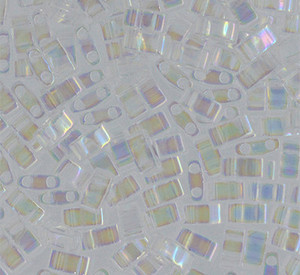 Japanese Half Tila Crystal AB Glass Beads 10Gm Bag Japanese Half Tila Crystal AB Glass Beads 10Gm Bag