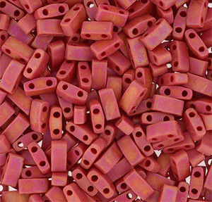 Japanese Half Tila Matte Opaque Red Glass Beads 10Gm Bag Japanese Half Tila Matte Opaque Red Glass Beads 10Gm Bag