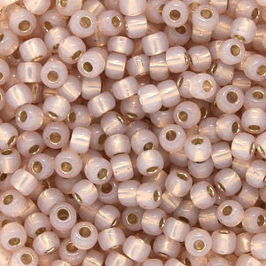 Japanese Lined Light Pink Blue Glass Seed beads 28 Gram Japanese Lined Light Pink Blue Glass Seed beads 28 Gram