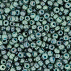 Japanese Marbled Opaque Blue Turquoise Glass Seed beads 15 Grams Japanese Marbled Opaque Blue Turquoise Glass Seed beads 15 Grams