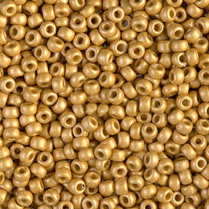 Japanese Matte Gold Permanent Galvanized Seed beads 28 Gram  Japanese Matte Gold Permanent Galvanized Seed beads 28 Gram