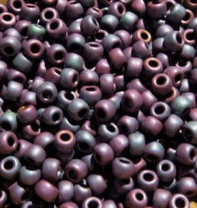 Japanese Matte Metallic Purple Teal Iris Glass Beads 28 Gram  Japanese Matte Metallic Purple Teal Iris Glass Beads 28 Gram
