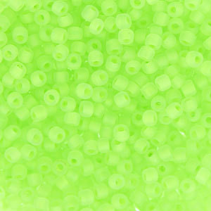 Japanese Matte Neon Green Glass Seed beads 28 Gram Japanese Matte Neon Green Glass Seed beads 28 Gram