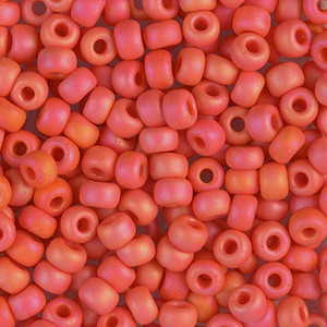 Japanese Matte Opaque Orange AB Glass Seed beads 28 Gram Japanese Matte Opaque Orange AB Glass Seed beads 28 Gram